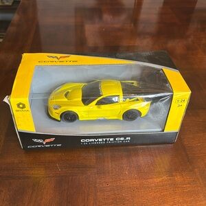 Braha Friction Licensed 1/24 Scale Corvette C6.R Friction Push & Go Yellow